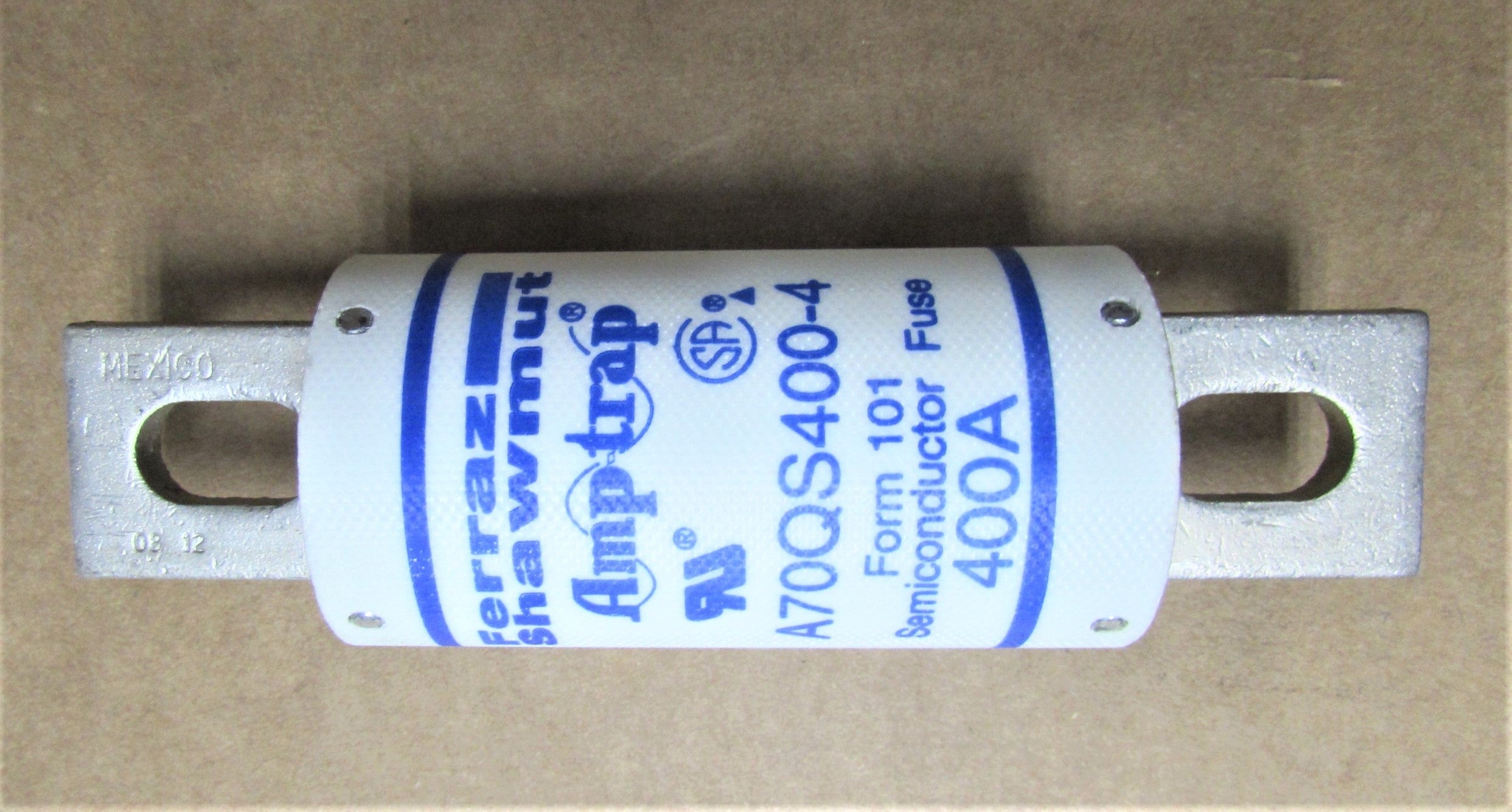 FUSE; 400, 700VAC; CYLINDRICAL; CERAMIC; MODEL# A70QS400-4; P/N:J214345;  FERRAZ SHAWMUT