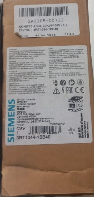 CONTACTOR;3RT1044-1BB40