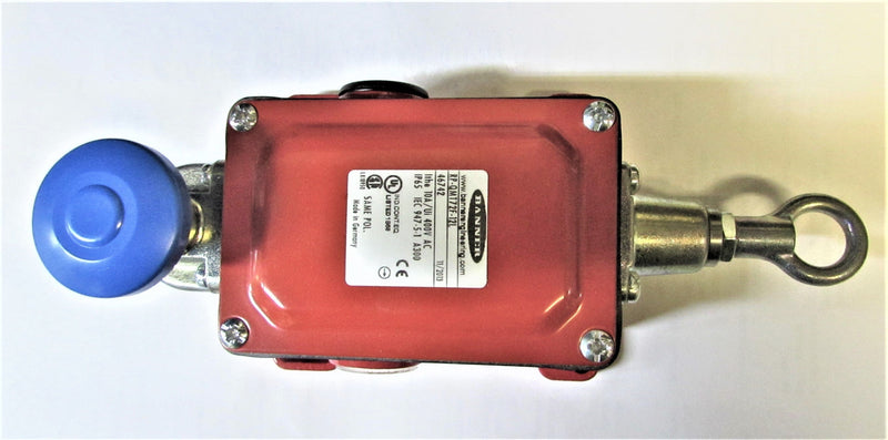 SAFETY ROPE PULL SWITCH; 4NC; P/N:RP-QMT72F-12L; BANNER