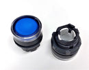 PUSH-BUTTON; 22mm; ILLUMINATED; BLUE; SPRING RETURN; P/N:ZB5AW33; SCHNEIDER