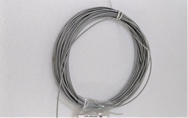 STEEL WIRE ROPE; 3mm TRANSPARENT PVC COATED