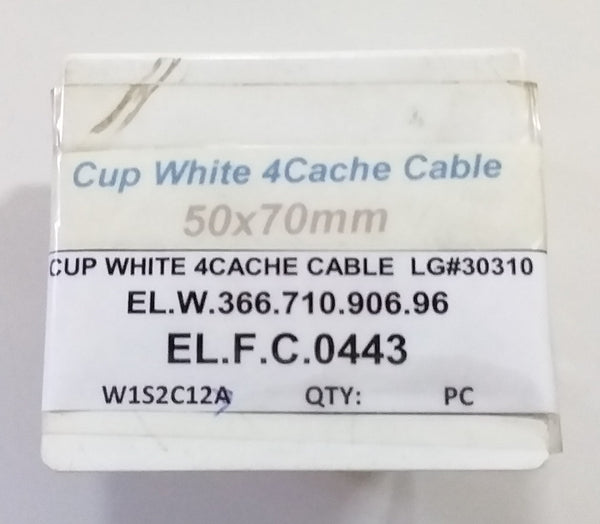CABLE DUCT END CUP; 50x75mm; WHITE; P/N:30310; LEGRAND