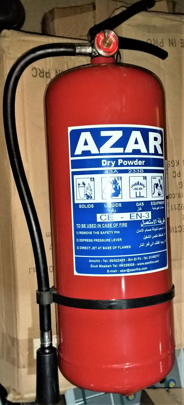 FIRE EXTINGUISHER; PORTABLE; ABC Dry Chemical; 9 Kgs, UL Listed, FM Approved