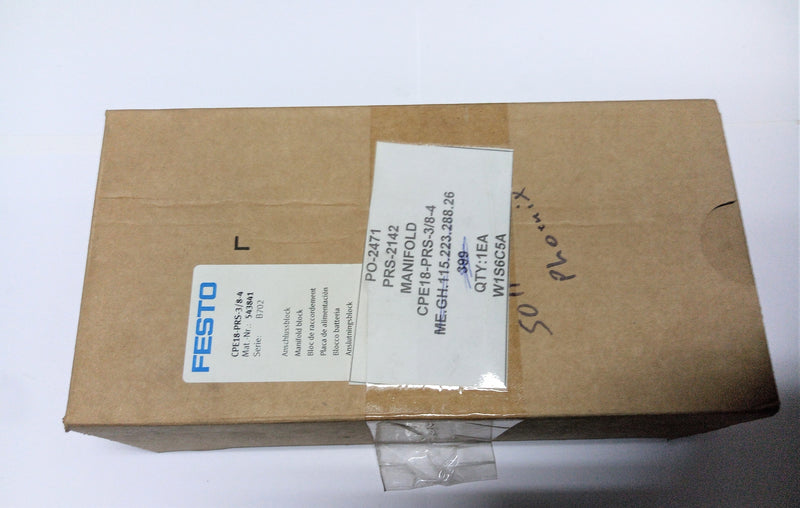 MANIFOLD BLOCK; CPE18-PRS-3/8-4; P/N:543841; FESTO