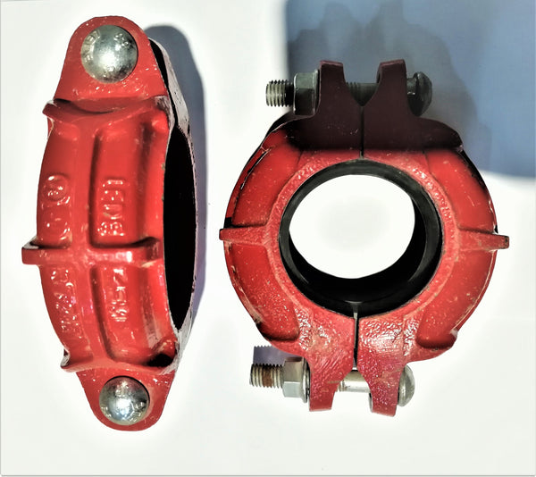 GROOVED REDUCING COUPLING; 2"x1.1/2"; PRESSURE: 300PSI; COLOR: RAL3000 RED PAINT; UL/FM APPROVED