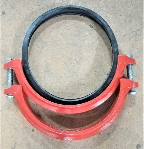 GROOVED RIGID COUPLING; 12"; PRESSURE: 300PSI; COLOR: RAL3000 RED PAINT; UL/FM APPROVED