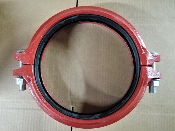 GROOVED FLEXIBLE COUPLING; 8"; PRESSURE: 300PSI; COLOR: RAL3000 RED PAINT; UL/FM APPROVED