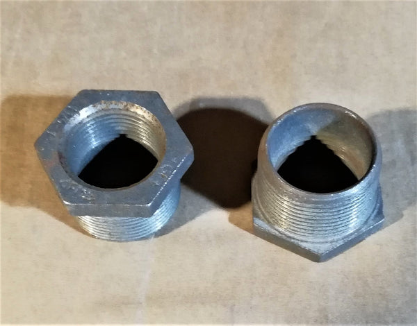 REDUCING BUSH; 1.1/4" x 1"; GALVANIZED STEEL