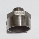 METAL THREADED REDUCING NIPPLE; 2"x1"; STAINLESS STEEL