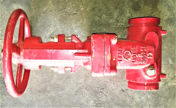 OS&Y GATE VALVE; SIZE: 3"; GROOVED ENDS; PRESSURE: 300PSI; UL/FM Approved; Resilient seated; 399GG-300