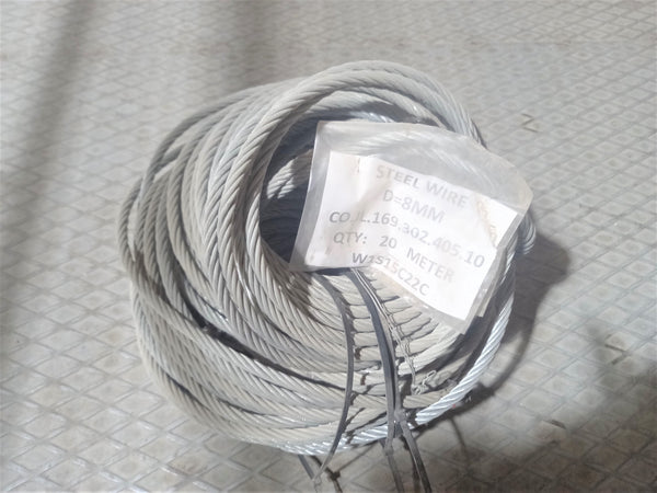 GALVANIZED STEEL WIRE ROPE; D=8mm