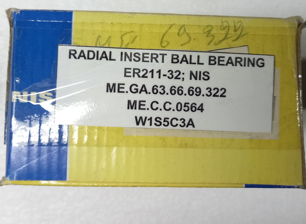 RADIAL INSERT BALL BEARING; ER211-32; NIS