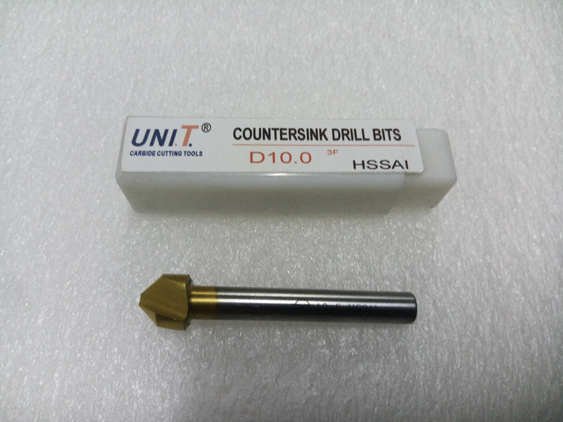 COUNTERSINK DRILL; Dc=10.0mm, A=90deg; SD=6; HSS-TiN; DIN335
