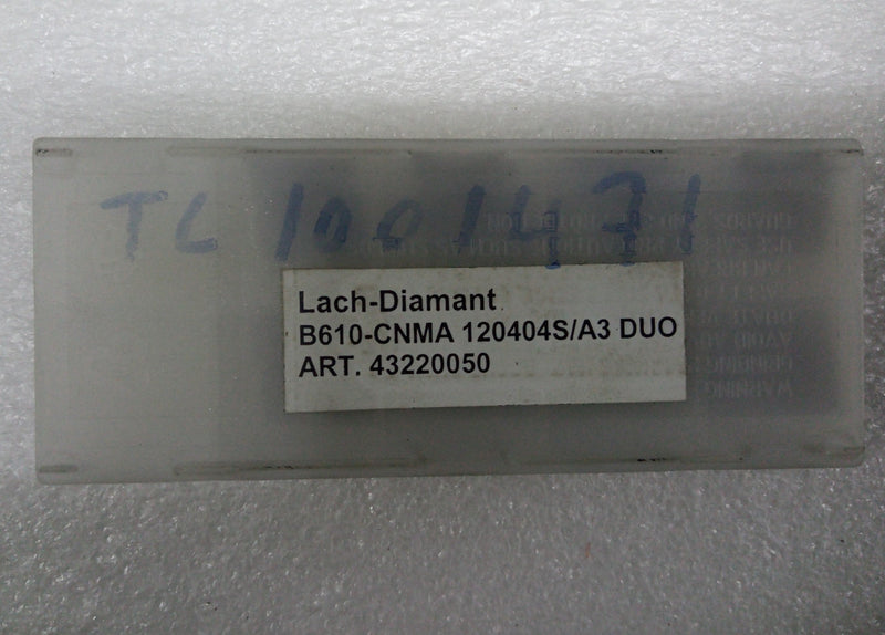 CARBIDE INSERT; TURNING; B610-CNMA 120404S/A3 DUO; LACH DIAMANT