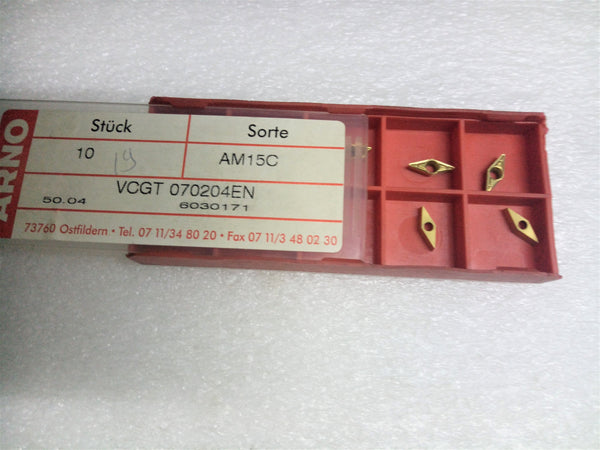 CARBIDE INSERT; TURNING; VCGT 070204EN AM15C; ARNO