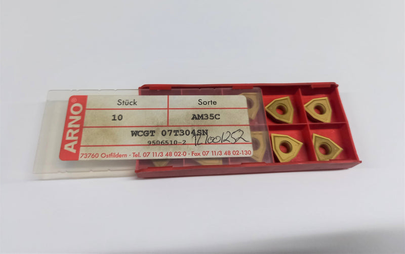 CARBIDE INSERT; DRILLING; WCGT 07T304SN AM35C; ARNO