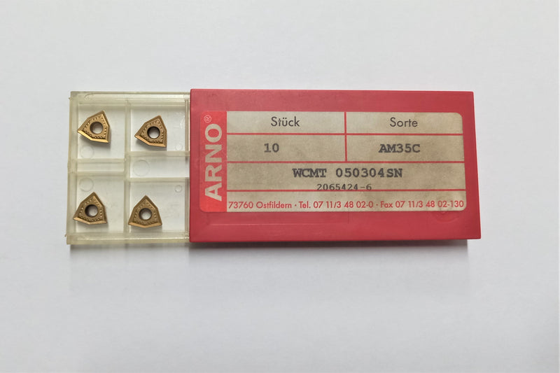 CARBIDE INSERT; DRILLING; WCMT 050304SN AM35C; ARNO