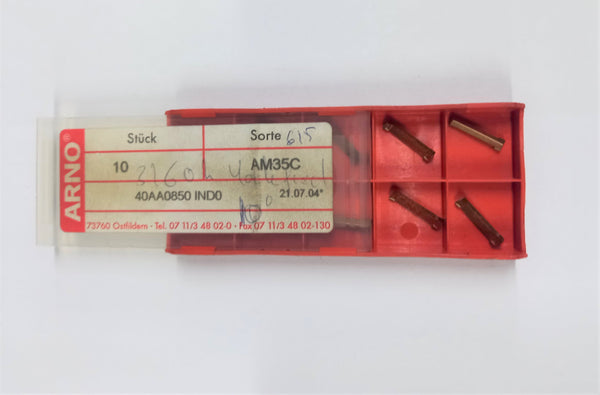 CARBIDE INSERT; GROOVING; 31604 AM35C MODIFIED; ARNO