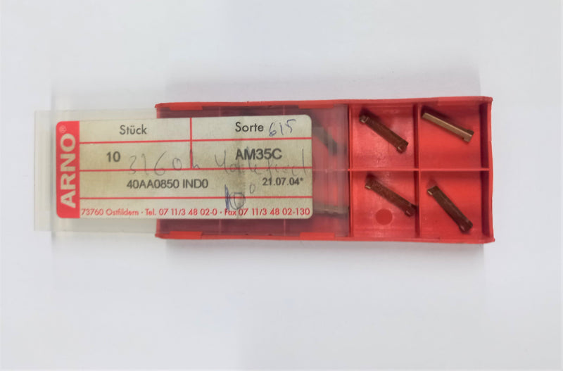 CARBIDE INSERT; GROOVING; 31604 AM35C MODIFIED; ARNO