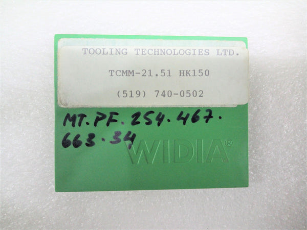 CARBIDE INSERT; TURNING; TCMM-21.51 HK150; TOOLING TECHNOLOGIES