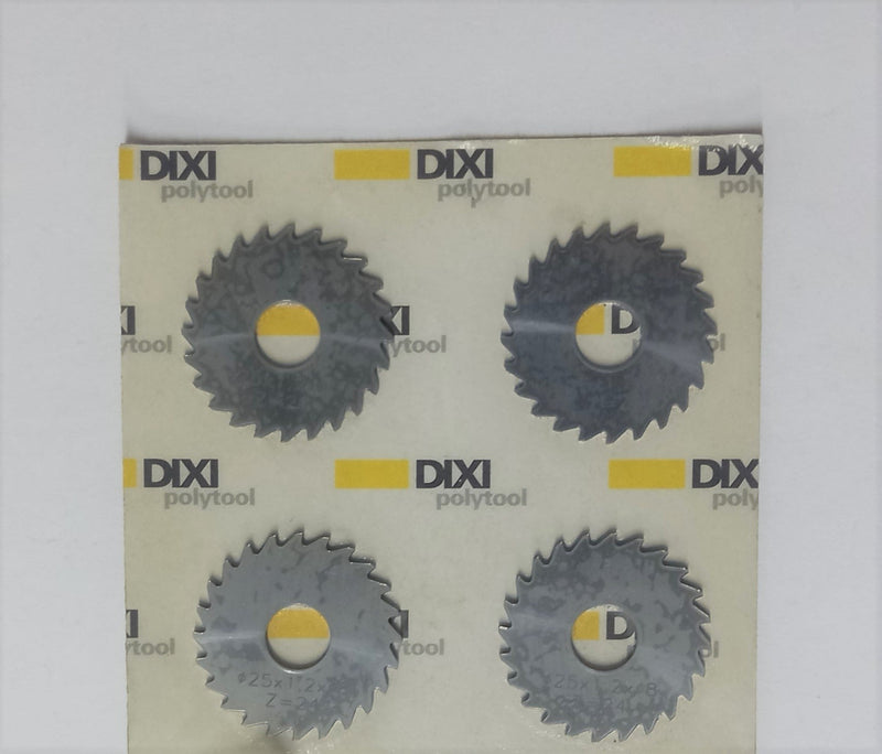 SLITTING SAW; De=25mm, Di=8, T=1.2, Z=24 TEETH; CARBIDE; DIXI 1531