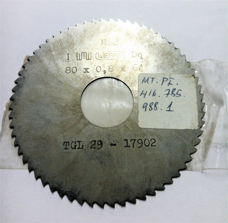 DISC SAW BLADE; 80 x 0.8 x 64mm