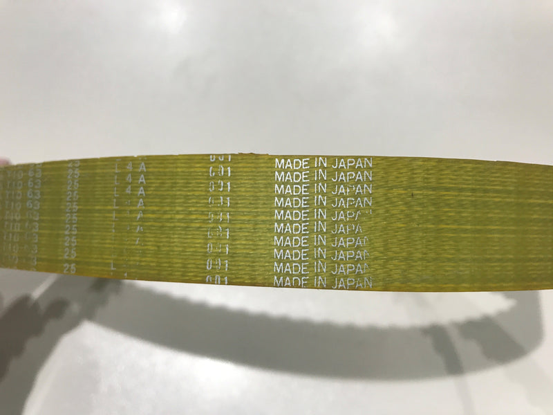 Timing Belt T10-63; Polyurethane w/ Steel, 25 mm Wide, Made in Japan